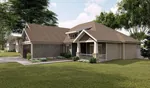 Country House Plan Side View Photo 01 - Ridgeway Ranch Home 123D-0051 - Shop House Plans and More