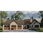 English Cottage House Plan Front of Home - Fox Borough European Home 123D-0052 - Shop House Plans and More