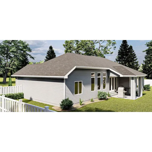 Country House Plan Side View Photo 01 - Stafford Hill Ranch Home 123D-0057 - Shop House Plans and More