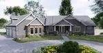 Craftsman House Plan Front of Home - Bridgetown Ranch Home 123D-0059 - Shop House Plans and More