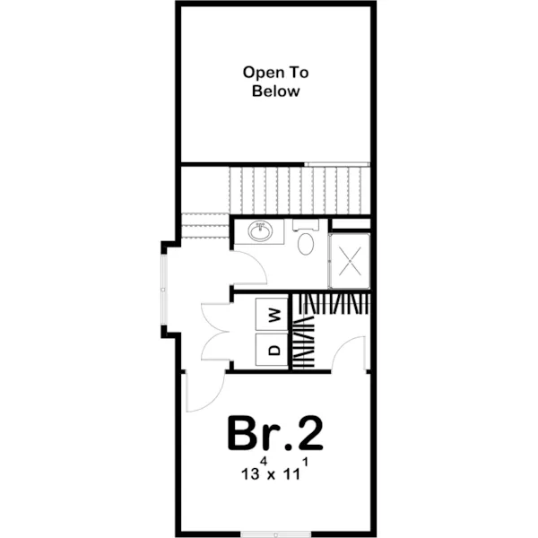 Beach & Coastal House Plan Second Floor - Littleton Lane Florida Home 123D-0097 - Shop House Plans and More