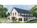 Prairie House Plan Front Photo 02 - Wakefield Way Barn Home 123D-0109 - Shop House Plans and More