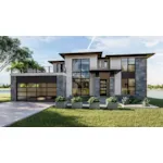 Vacation House Plan Front of Home - Summit Landing Modern Home 123D-0117 - Shop House Plans and More