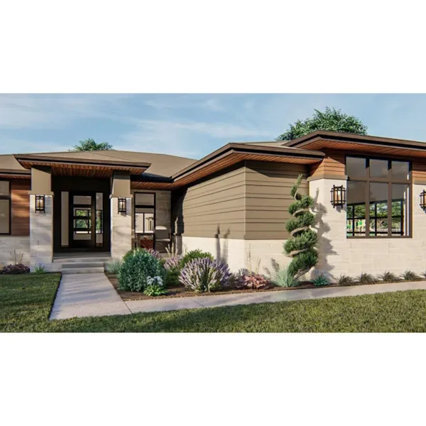 Ranch House Plan Entry Photo 01 - Pacific Falls Modern Home 123D-0142 - Shop House Plans and More