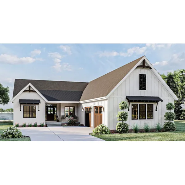 Modern Farmhouse Plan Front of Home - Lake Land Craftsman Home 123D-0169 - Shop House Plans and More