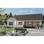 Modern Farmhouse Plan Rear Photo 01 - Lake Land Craftsman Home 123D-0169 - Shop House Plans and More