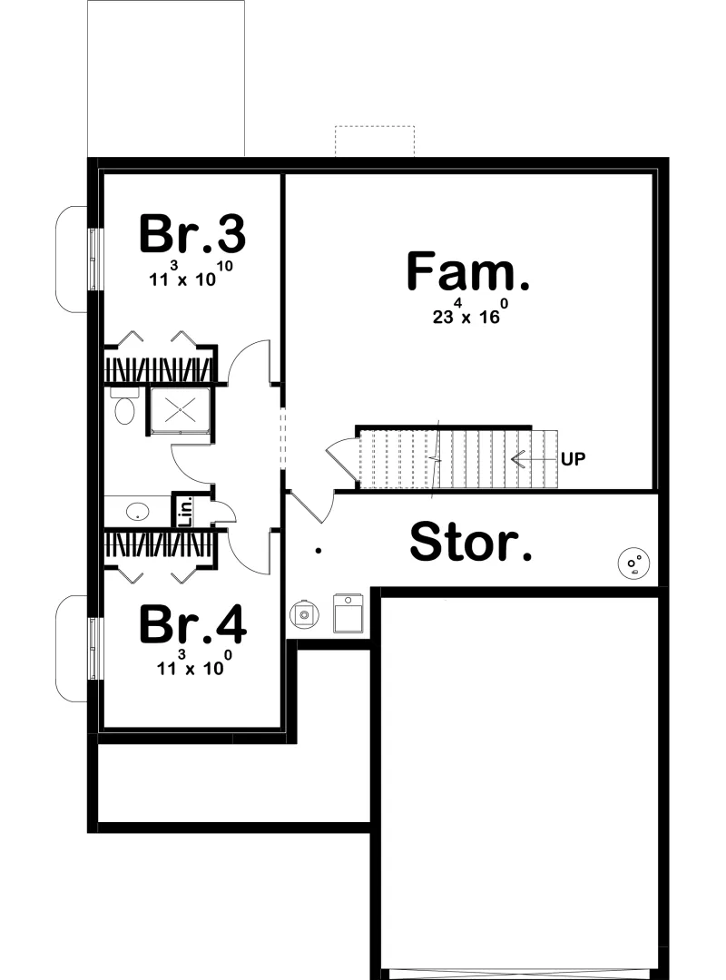 Rustic House Plan Basement Floor - Mabel Lane Rustic Home 123D-0173 - Shop House Plans and More