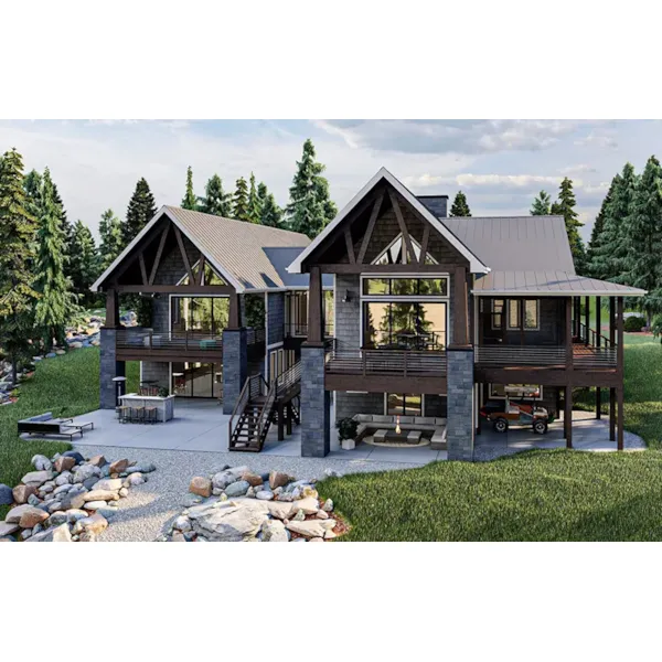 Walnutcreek Rustic Lake Home Plan 123D-0178 - Shop House Plans and More