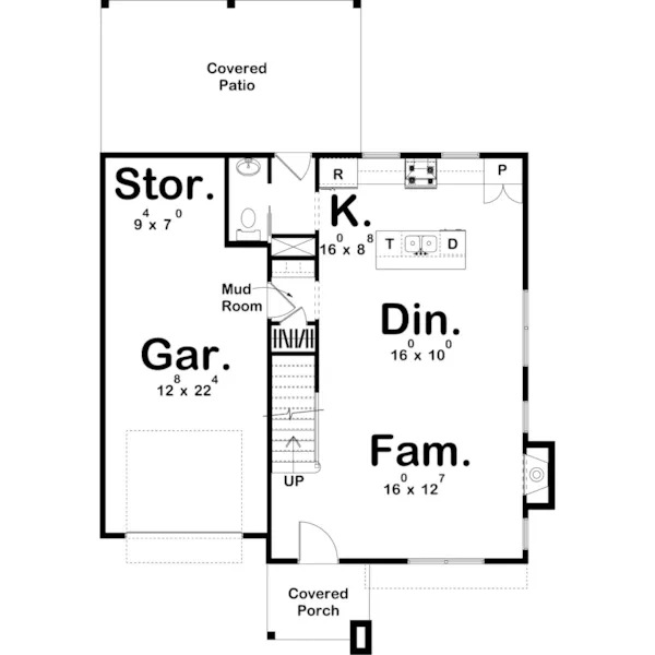 Contemporary House Plan First Floor - Lake View Modern Home  123D-0230 - Shop House Plans and More