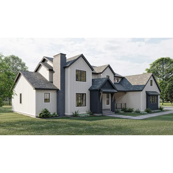 European House Plan Side View Photo - Cherrywood Modern Farmhouse 123D-0231 - Shop House Plans and More