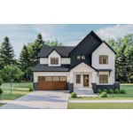 Contemporary House Plan Front of Home - Stoneybrook Modern Farmhouse 123D-0248 - Shop House Plans and More