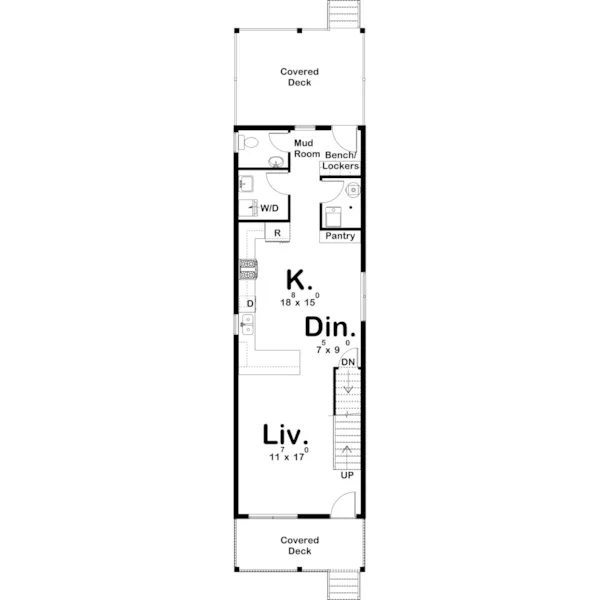 Florida House Plan First Floor - Cynthia Hill Modern Farmhouse 123D-0267 - Shop House Plans and More