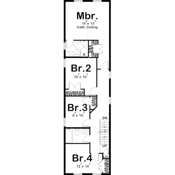 Florida House Plan Second Floor - Cynthia Hill Modern Farmhouse 123D-0267 - Shop House Plans and More