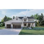 Farmhouse Plan Front of Home - Anderson Luxury Home 123D-0289 | House Plans and More