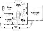 Southern House Plan First Floor - Charleston Southern Home 123D-0291 | House Plans and More