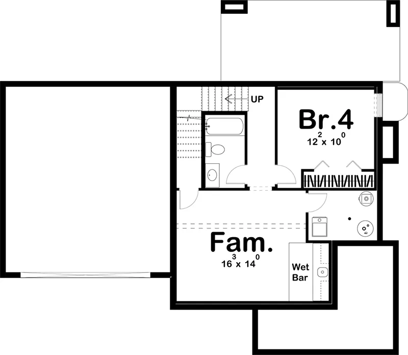 Rustic House Plan Basement Floor - Quinn Modern Home 123D-0303 | House Plans and More