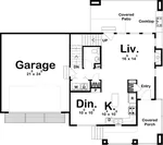 Rustic House Plan First Floor - Quinn Modern Home 123D-0303 | House Plans and More