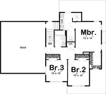 Rustic House Plan Second Floor - Quinn Modern Home 123D-0303 | House Plans and More