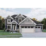 Craftsman House Plan Front of Home - Cedar Springs Craftsman Home 123D-0304 | House Plans and More