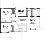 Modern Farmhouse Plan Second Floor - Maryville Country Home 123D-0316 | House Plans and More