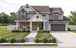 Modern Farmhouse Plan Front of Home - Maryville Country Home 123D-0316 | House Plans and More