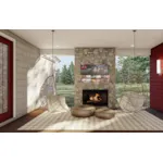 Lake House Plan Fireplace Photo 01 - Stoney Hill Modern Farmhouse 123D-0317 | House Plans and More