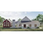 Lake House Plan Front of Home - Stoney Hill Modern Farmhouse 123D-0317 | House Plans and More