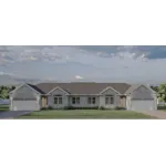 Ranch House Plan Front of Home - Snyder Traditional Duplex 123D-0330 | House Plans and More