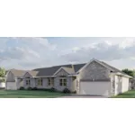 Ranch House Plan Side View Photo - Snyder Traditional Duplex 123D-0330 | House Plans and More