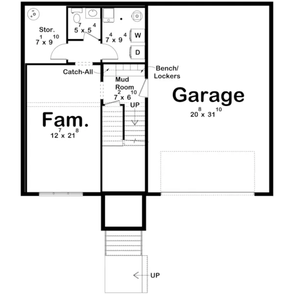 Basement Floor - 123D-0382 | House Plans and More