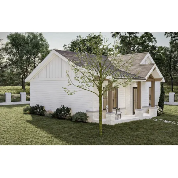 Modern Farmhouse Plan Side View Photo - Fairview Cottage ADU Home Plan