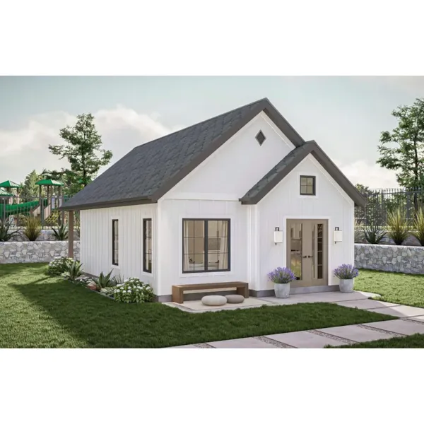 Modern Farmhouse Plan Front of Home - Diamond Crest Modern Farmhouse Plan