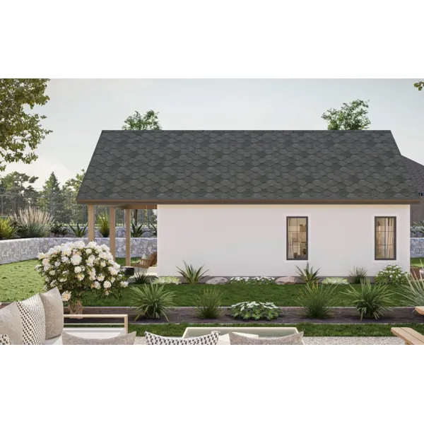 Modern Farmhouse Plan Left Elevation - Diamond Crest Modern Farmhouse Plan