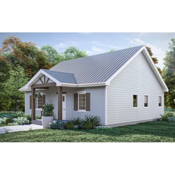 Building Plans Side View Photo - Grady Cottage Home Plan