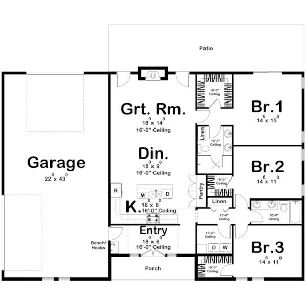 Floor Plan - 123D-0592