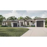 Beach & Coastal House Plan Front of House 123D-0593