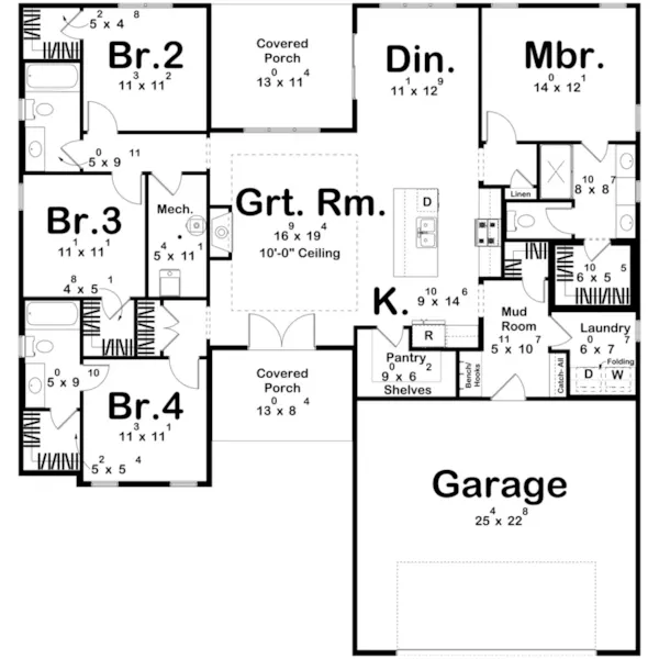 Floor Plan - 123D-0625