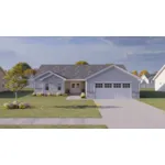 Modern Farmhouse Plan Front of House 123D-0625