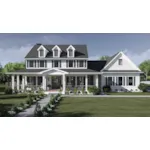 Colonial House Plan Front of House 123D-0627