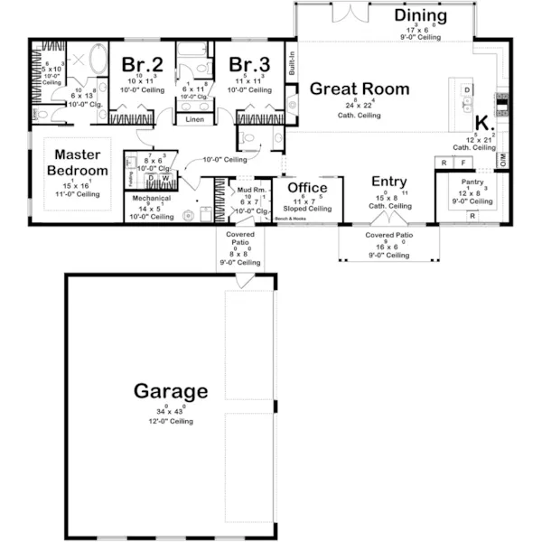 Floor Plan - 123D-0695
