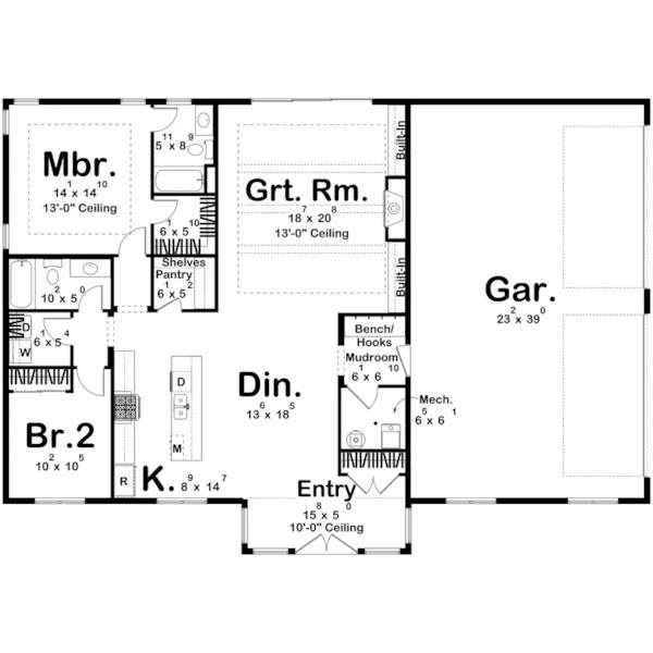 Floor Plan - 123D-0696