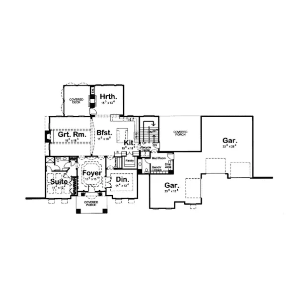 Luxury House Plan First Floor - Altamura Luxury European Home 123S-0004 - Search House Plans and More