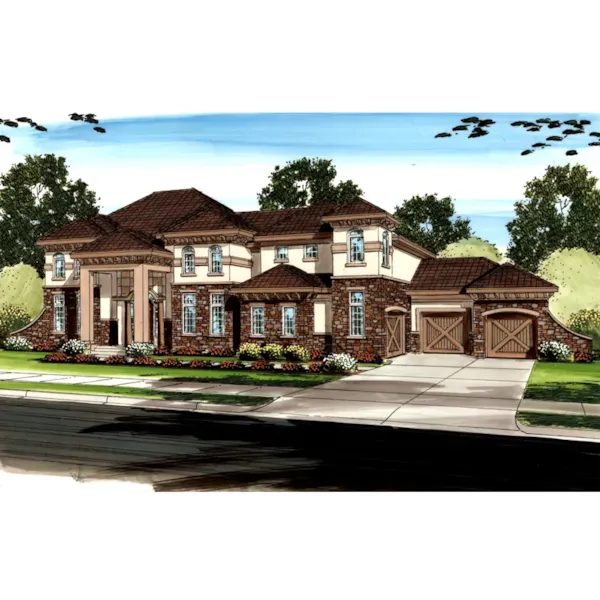 Luxury House Plan Front of Home - Altamura Luxury European Home 123S-0004 - Search House Plans and More