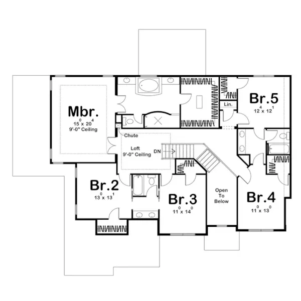 Luxury House Plan Second Floor - Youngtown Luxury Home 123S-0006 | House Plans and More