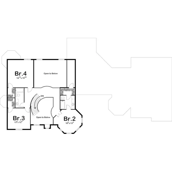 Country House Plan Second Floor - Isabell Country Home 123S-0007 - Shop House Plans and More