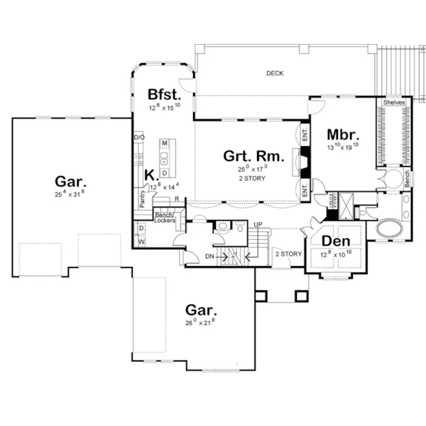 Country House Plan First Floor - Bartolini Luxury Home 123S-0008 - Shop House Plans and More