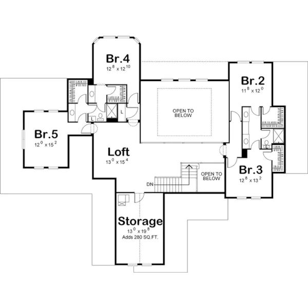 Country House Plan Second Floor - Bartolini Luxury Home 123S-0008 - Shop House Plans and More