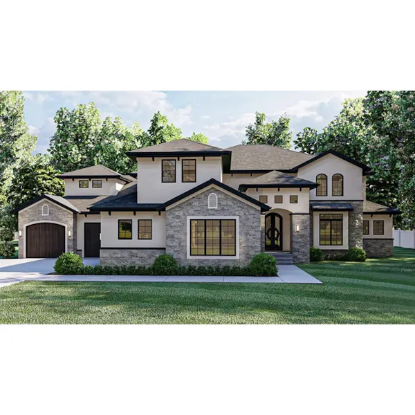 Country House Plan Front of Home - Bartolini Luxury Home 123S-0008 - Shop House Plans and More