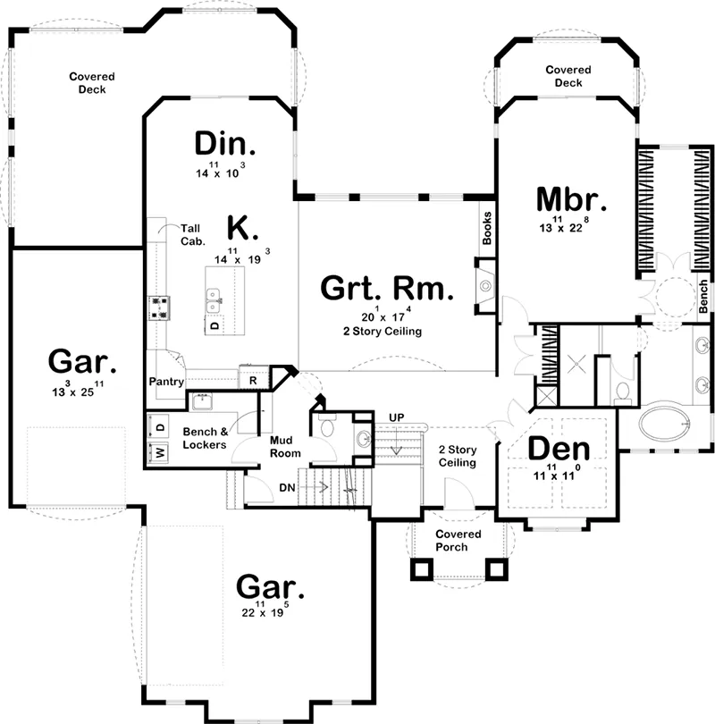 Luxury House Plan First Floor - 123S-0009 - Shop House Plans and More