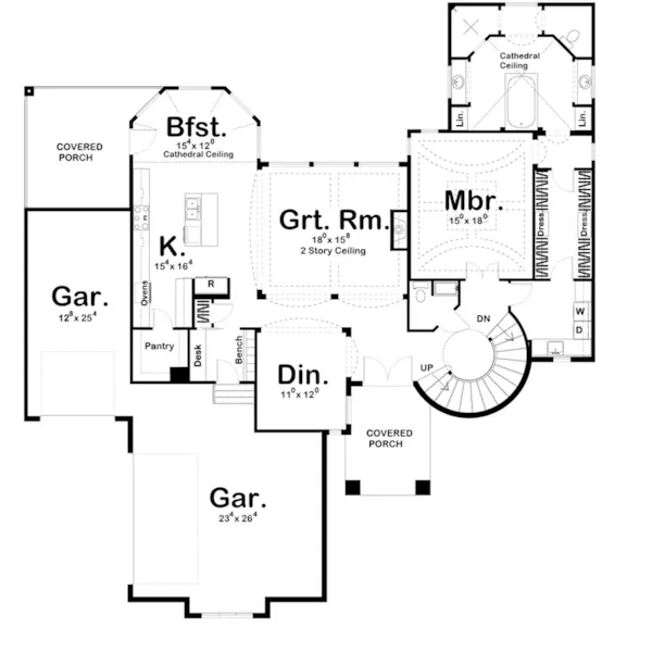 Mediterranean House Plan First Floor - Fairchild Hill Luxury Home 123S-0010 - Shop House Plans and More